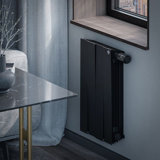 Радиатор Royal Thermo PianoForte 500 VDR Noir Sable - 8 секций нижнее подключение (правое)