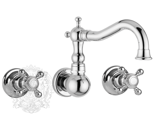 Смеситель для раковины 3 отв. настенный Migliore Arcadia ML.ARC-8370.CR хром