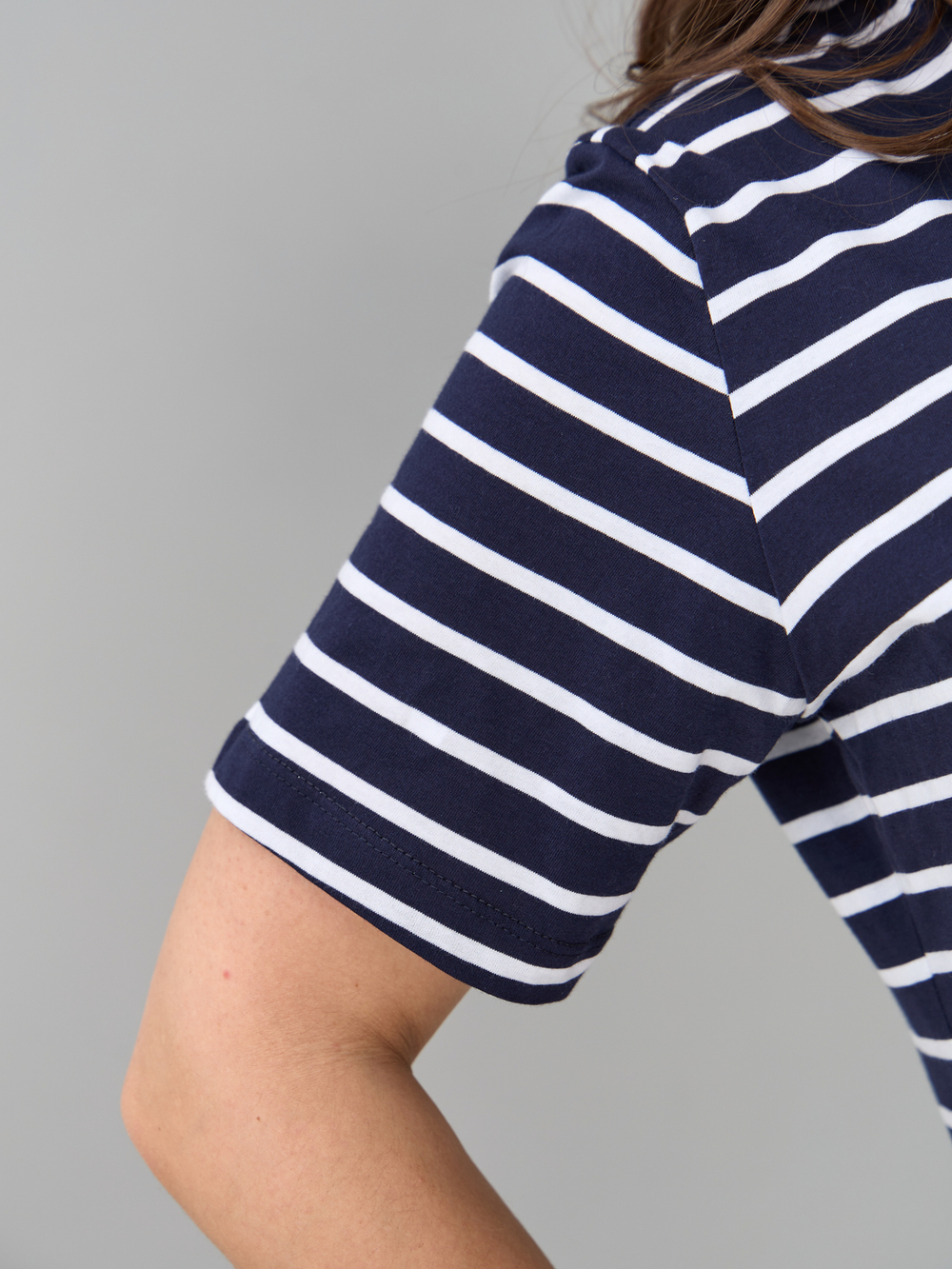 Блузка БЛк-143/синебелая-полоса-н