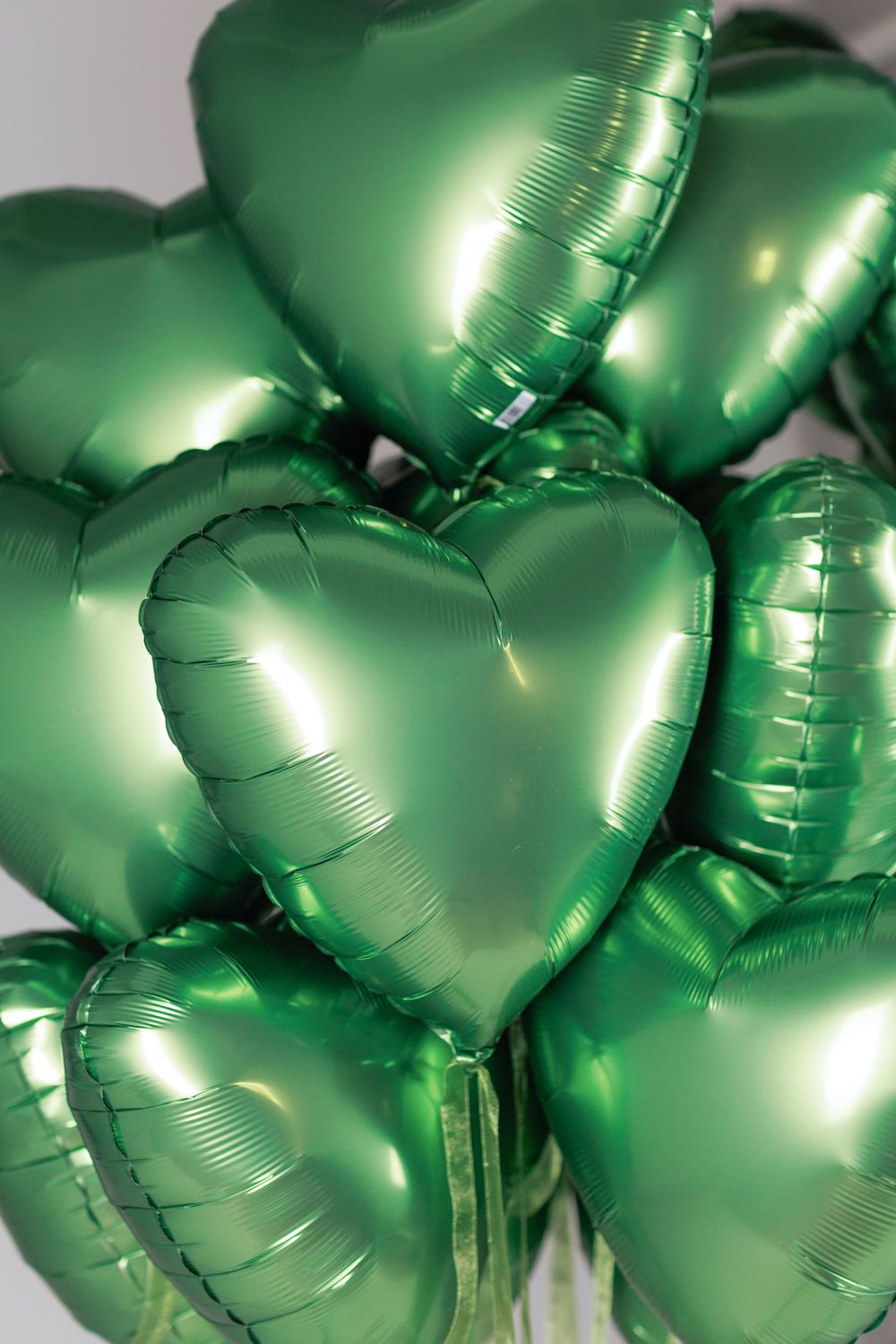 Шар (19''/48 см) Сердце, Зеленый мох, Бохо, 1 шт.