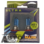Автолампа H11 12V 55W Маяк   +30% Super  White  82110SW+30 (к-т)
