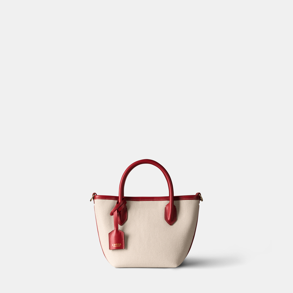 Сумка Тоут CHARLOTTE Canvas бело-красная
