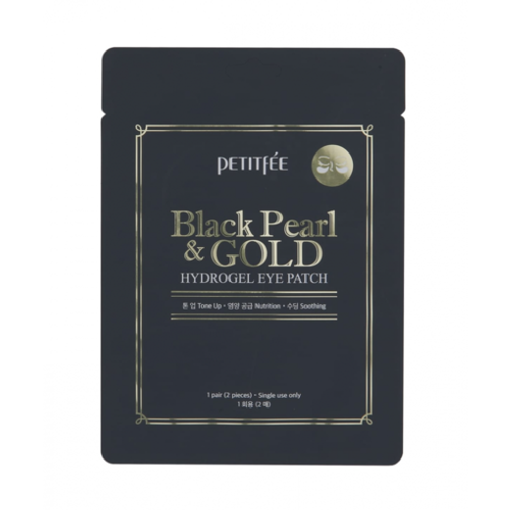 Petitfee Патчи для глаз гидрогелевые «жемчуг/золото» - Black pearl & gold hydrogel eye patch, 2шт