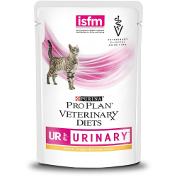Purina Veterinary Diets 85г Консервы для взрослых кошек при мочекаменной болезни UR (Курица)