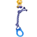 Игрушка - канат для собак мелких и средних пород «НЕСКУЧАЙКА», цвет синий, 33см / 110гр (лейбл)