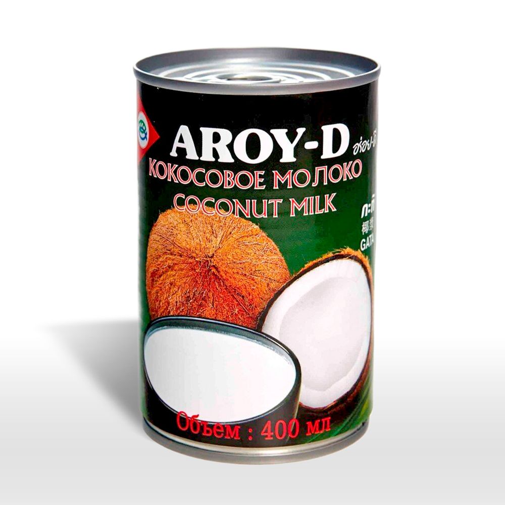 Кокосовое молоко Aroy-D Coconut Milk 17-19% жирности (85% мякоти) ж/б 400 мл