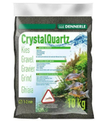 Dennerle Crystal Quartz - Натуральный аквариумный гравий, фракция 1-2 мм, цвет черный, 10 кг