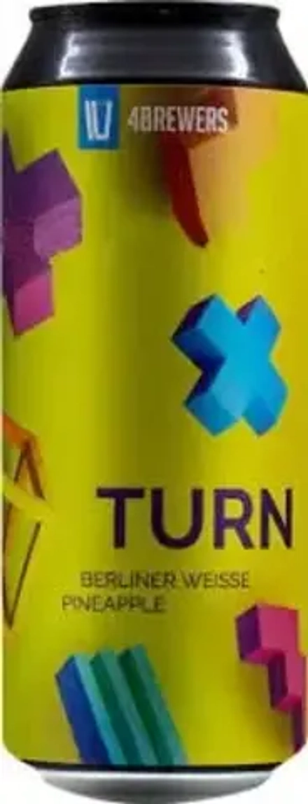 Пиво Четыре пивовара Тёрн Ананас / 4BREWERS Turn Pineapple 0.5 - банка