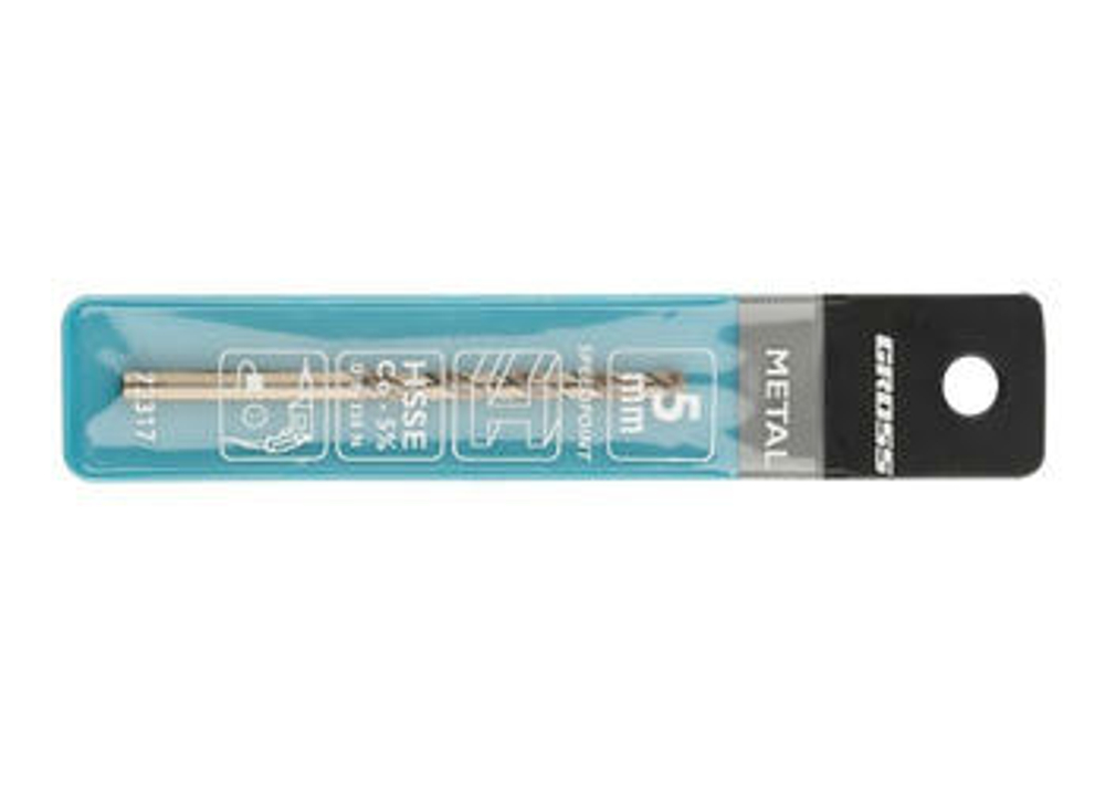 Сверло спиральное по металлу, 5 мм, HSS-Co Gross 72317