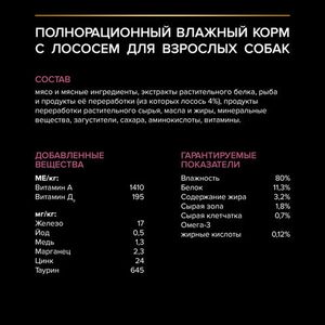 Пауч Pro Plan Sensitive Skin для взрослых собак мелких и карликовых пород с чувствительной кожей с лососем