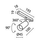 Трековый светильник Technical TR032-4-5W3K-M-DS-BBS
