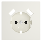 Накладка для розетки с заземлением и защитными шторками, с USB A+A, S70 (хлопок)