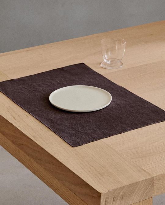 ZARA HOME ЛЬНЯНАЯ САЛФЕТКА, БАКЛАЖАННЫЙ