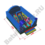 Коммерческий надувной батут "Морские обитатели"