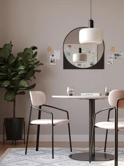 Стул Ror, Round, розовый велюр