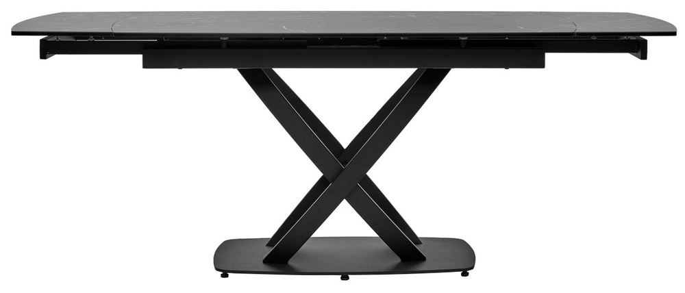 Стол М-City DISAUR Фоггия (Foggia) 140 Kl-116 Черный мрамор матовый, Итальянская керамика, Черный