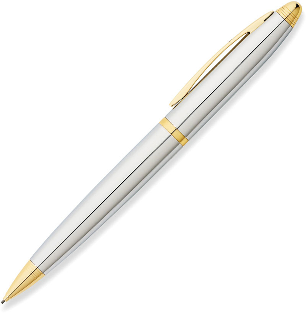 Набор шариковая ручка и карандаш 0.9мм FranklinCovey Lexington FC0011-3 цвет хромовый с позолотой в подарочной коробке