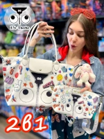 Сумка 2 в 1 тоут мешок шоппер клатч кошелек модная на плечо