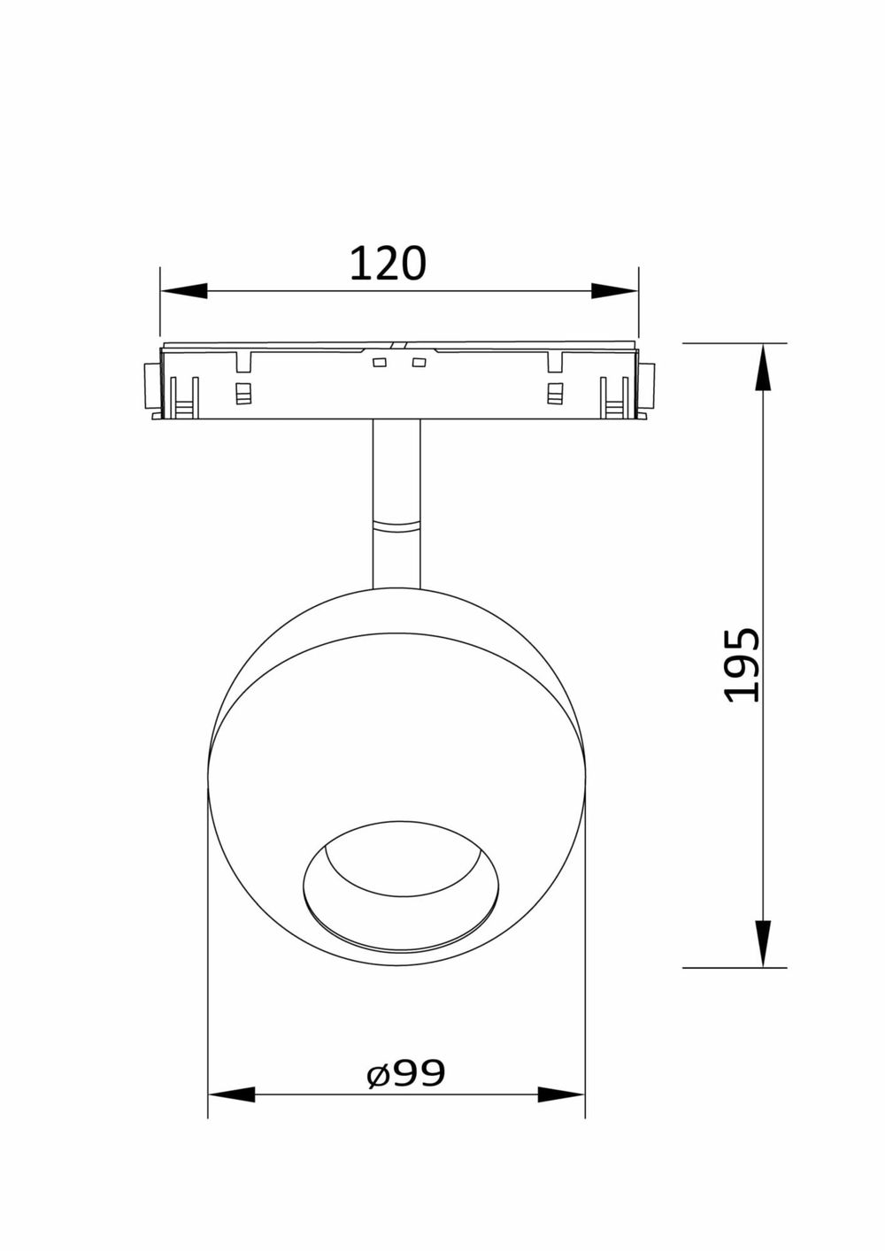 Трековый светильник Technical TR028-2-15W3K-W