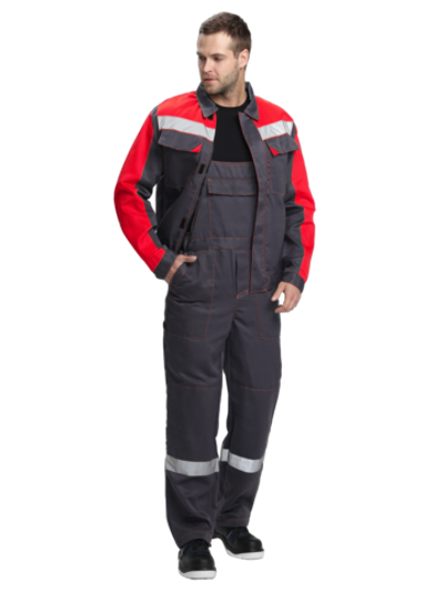 Костюм Сфера-2 СОП CH (тк.Смесовая,210) п/к, т.серый/красный