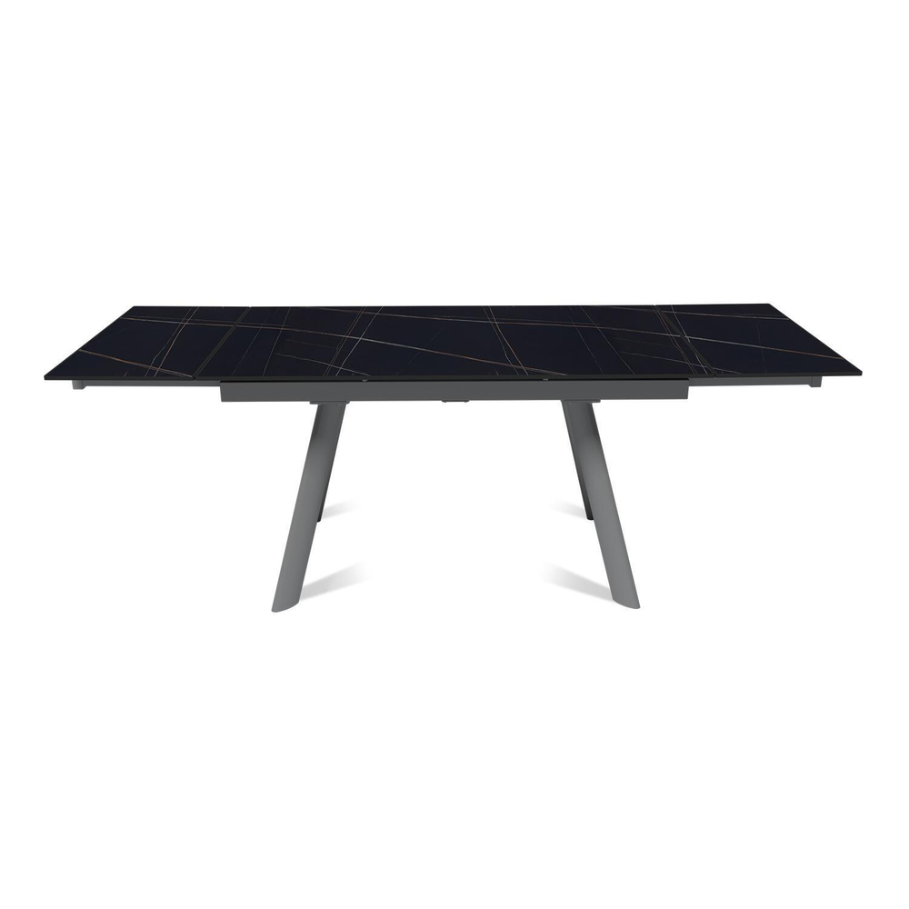 Стол раскладной Stone (140+40+40), керамика матовая Black Gold