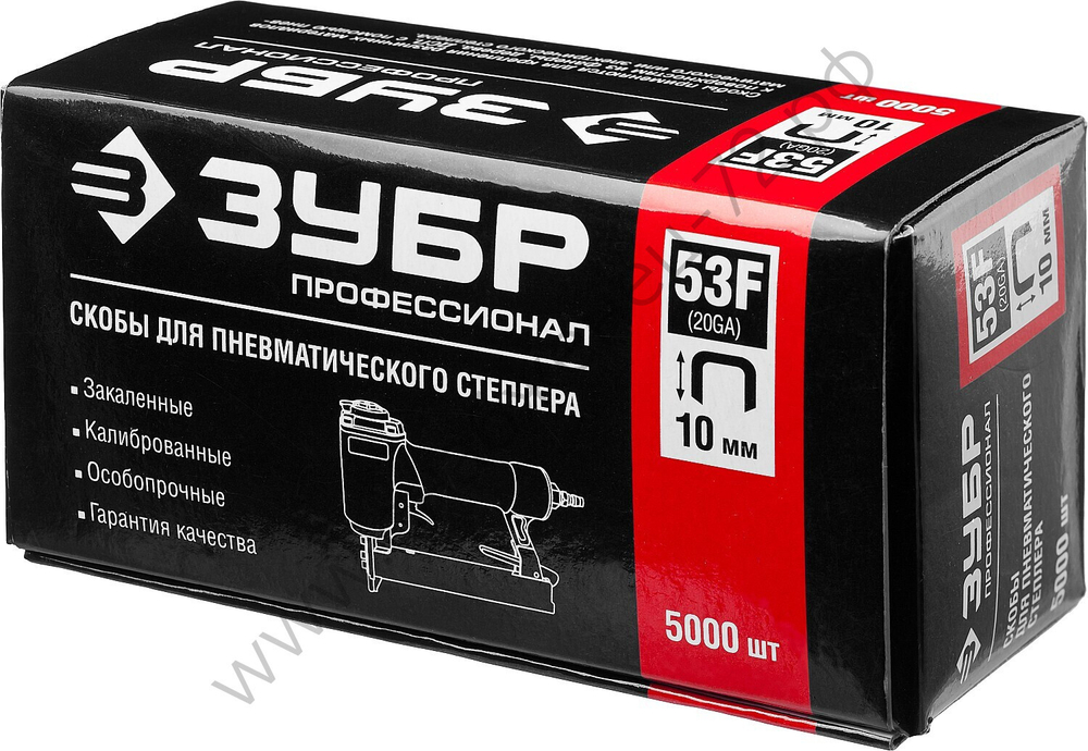 ЗУБР тип 20GA (53F / D / 056) 10 мм, 5000 шт, скобы для степлера (31950-10)
