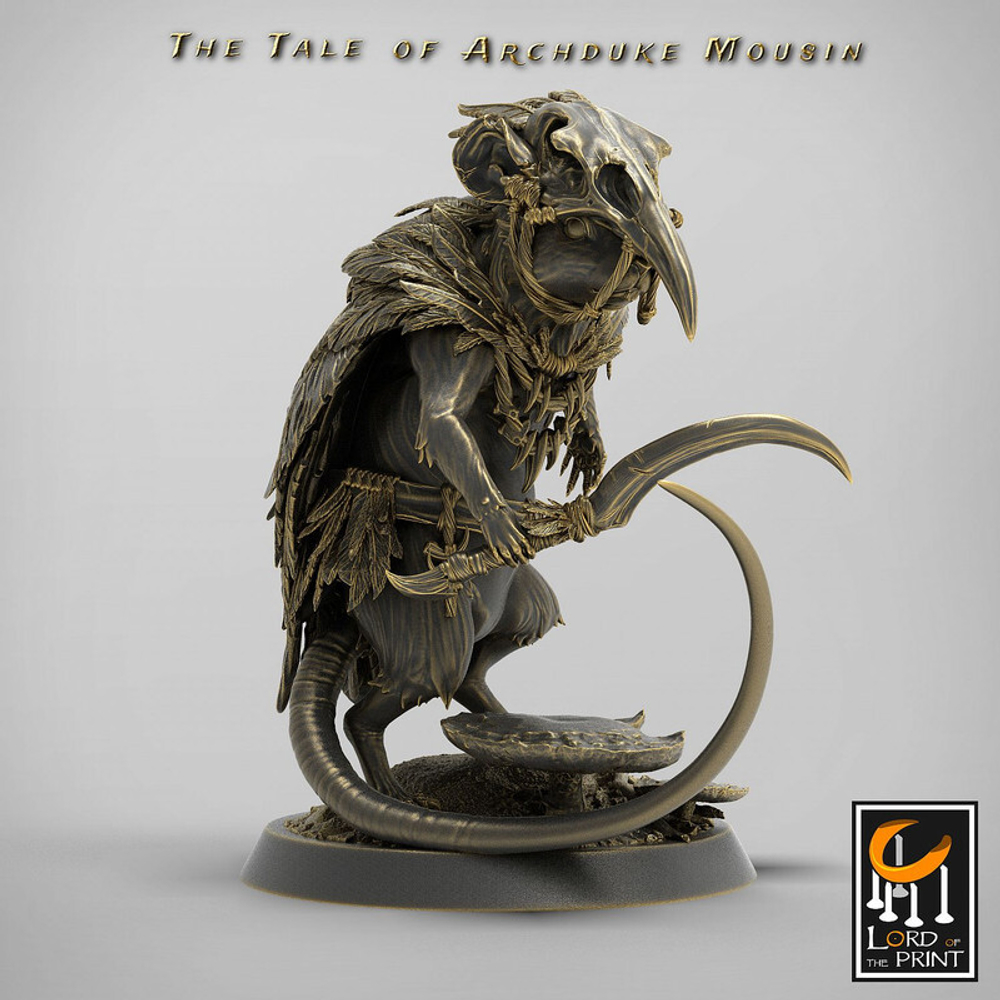 Крыса scaven rat мышь Воин Паладин Варвар Файтер Рыцарь миниатюра для dnd, днд, pathfinder, фентези, Настольная игра, НРИ, Варгейм, РПГ