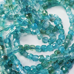 Апатит кубик, ювелирная огранка, ~4.6мм, цена за нить 19см