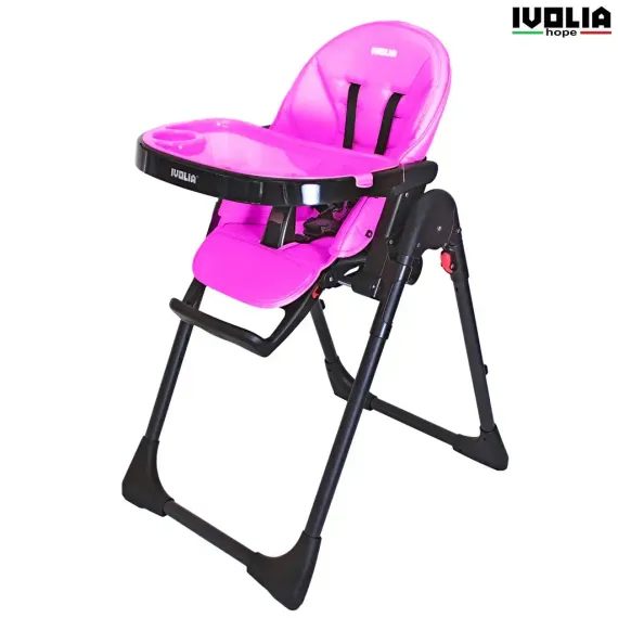 Стульчик для кормления Ivolia HOPE 01 2 колеса pink трансформер