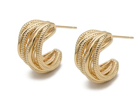 Серьги-кольца "Витые" 19мм