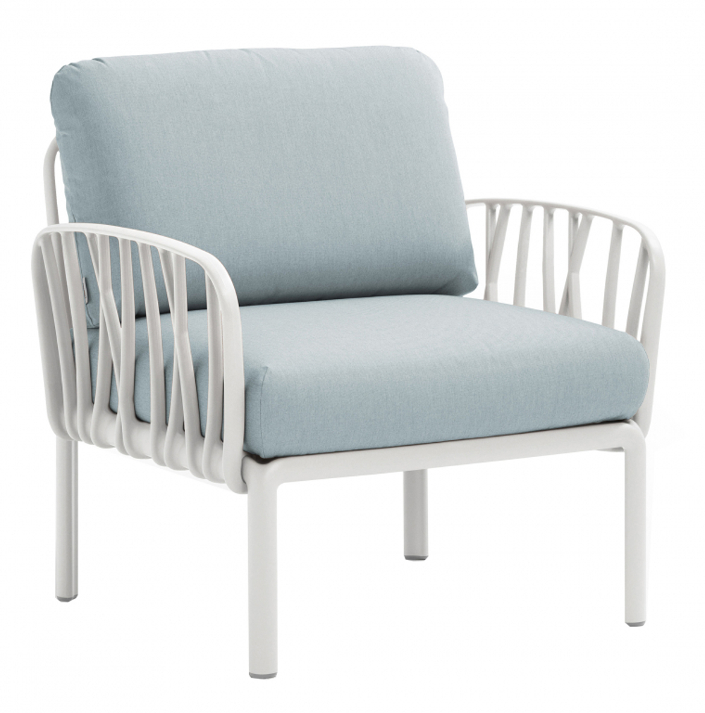 Кресло пластиковое с подушками Nardi Komodo Poltrona, белый, лед