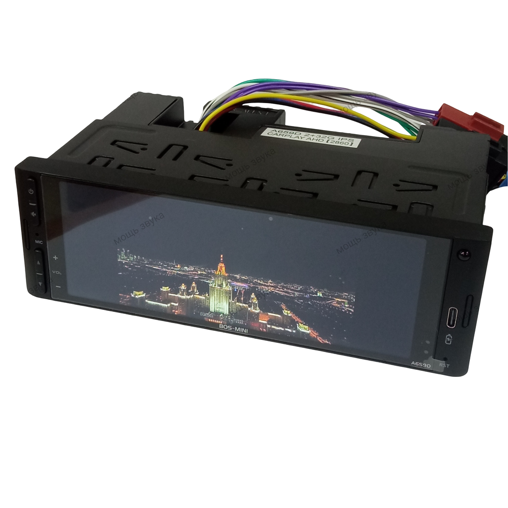 Автомагнитола 1DIN с экраном 6.58" Android 4+64GB BOS-MINI BOSA659D PRO
