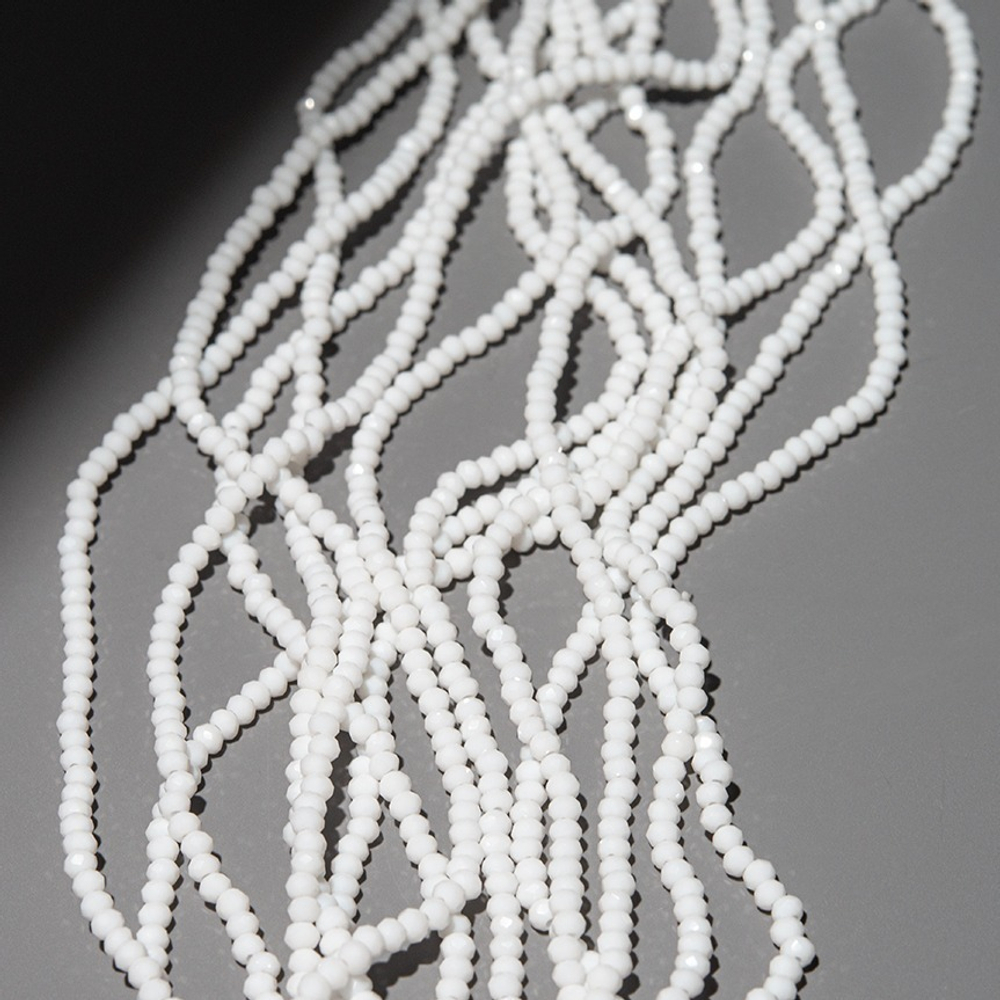 Хрустальные бусины, оттенок "Белый", 3*2,5мм, рондель