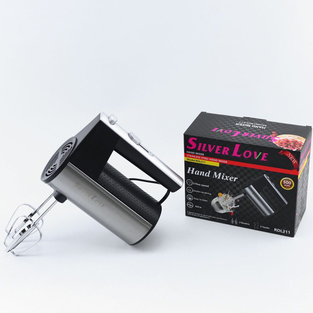 Миксер ручной 500Вт 5 скоростей 2 насадки, RDL211