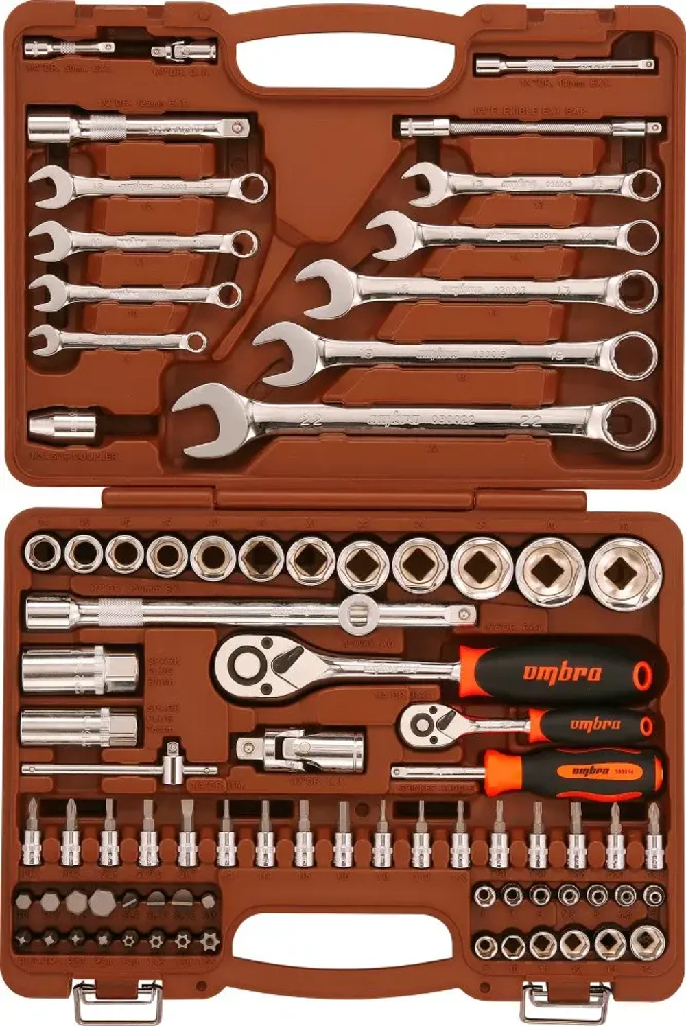 Ombra OMT82S Набор инструмента универсальный 1/4", 1/2"DR, 82 предмета