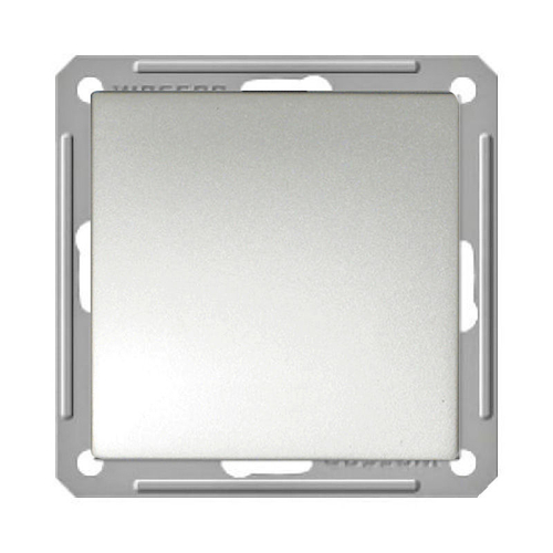 Переключатель 1-клавишный проходной без индикации, с/у, механизм W59 матовый хром Schneider Electric