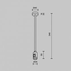 Основание на штанге Maytoni Accessories for tracks Flarity TRA158C-B1-PT
