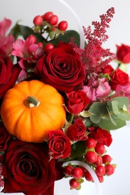 Осенний букет с тыквой