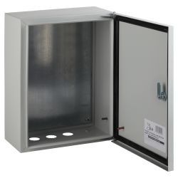 Корпус металлический ЭРА SIMPLE ЩМПг-04 (400х300х175) IP54 У2 серый | Корпуса металлические с монтажной панелью