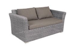 "Капучино" диван из искусственного ротанга двухместный, цвет графит