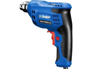 Дрель безударная ЗУБР ЗД-П420 ЭР 420 Вт 10мм патрон