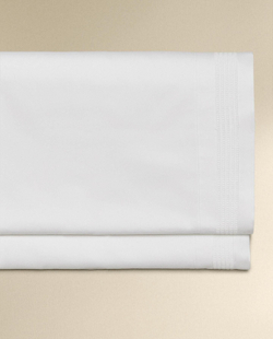 Zara Home - Простыня атласная с мережкой, белый, 240x280 см