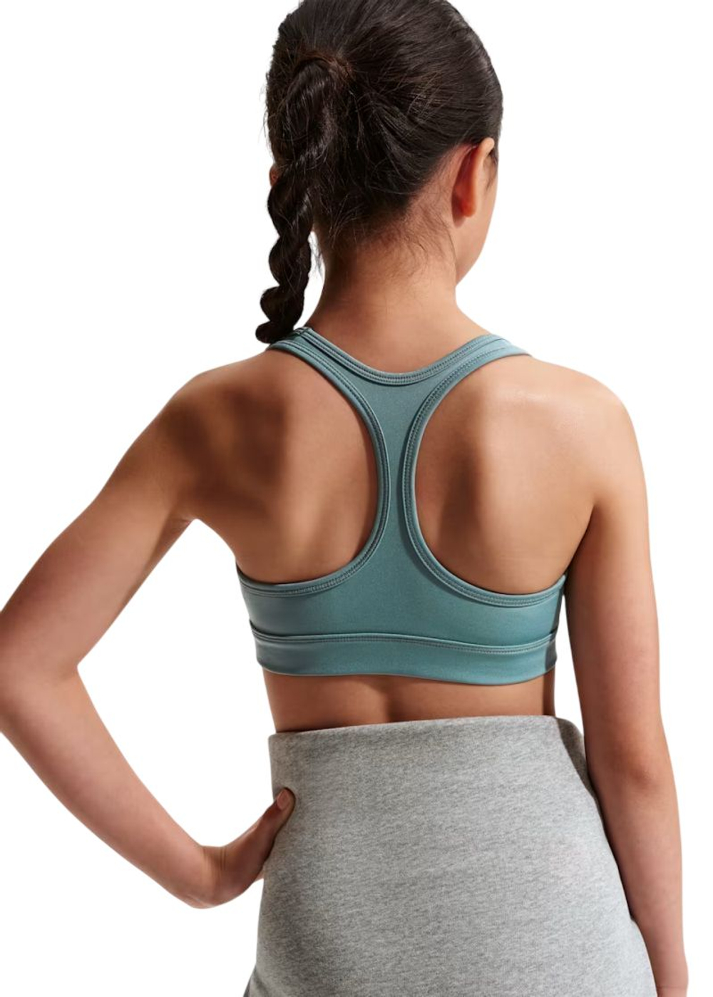 Теннисный бюстгальтер dziewczecy Nike Girls Swoosh Sports - mineral slate/white