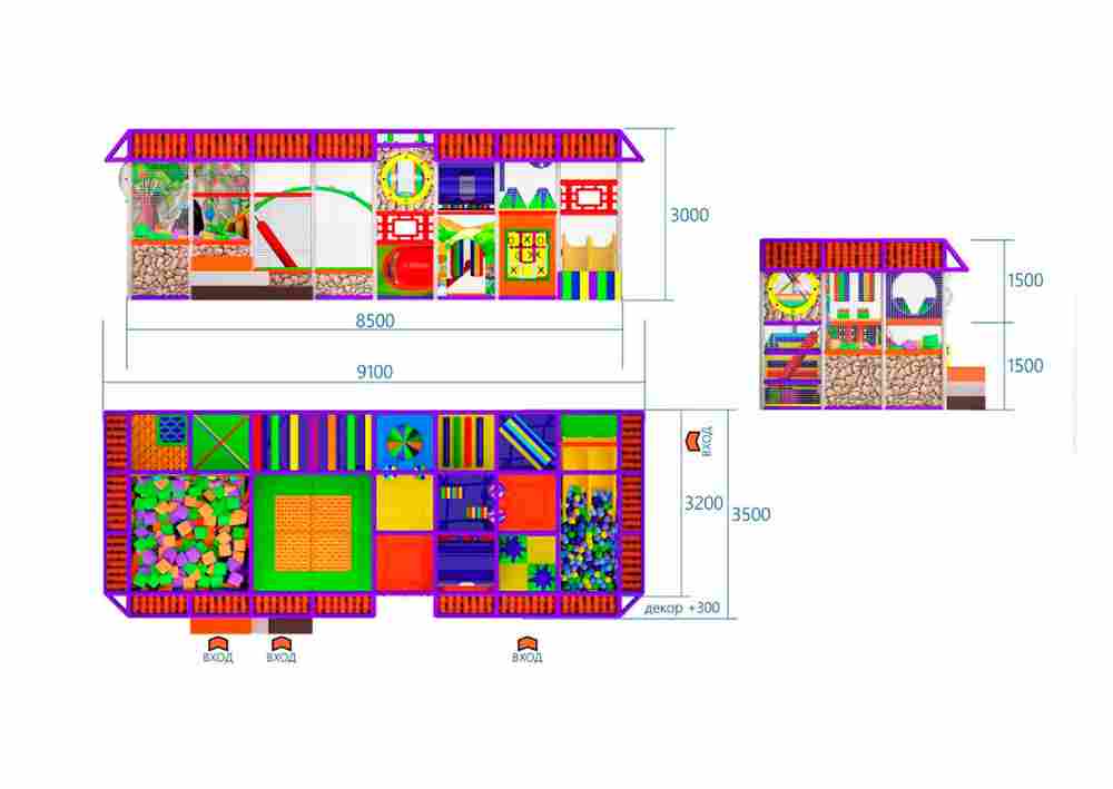 Детский игровой лабиринт «Смешные повороты»