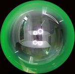 Шар (18"/46 см) Сфера 3D, Deco Bubble, Зеленый, Кристалл 1 шт.