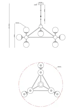 Люстра на штанге Arte Lamp BOLLA