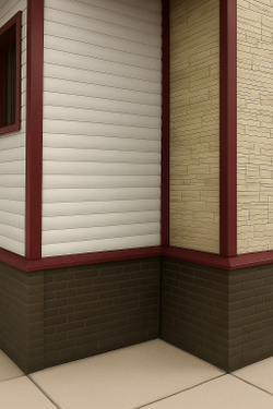 Угол внешний (наружный) 50х50мм Длина 1250мм, Красный (RAL 3005), 0,45мм, комплект 10 шт.