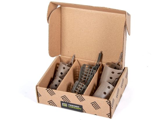 Набор пластиковых фидерных кормушек FC M6 МИНИМУМ ПОТЕРЬ ПРИКОРМКИ 6шт. (коробочная версия)