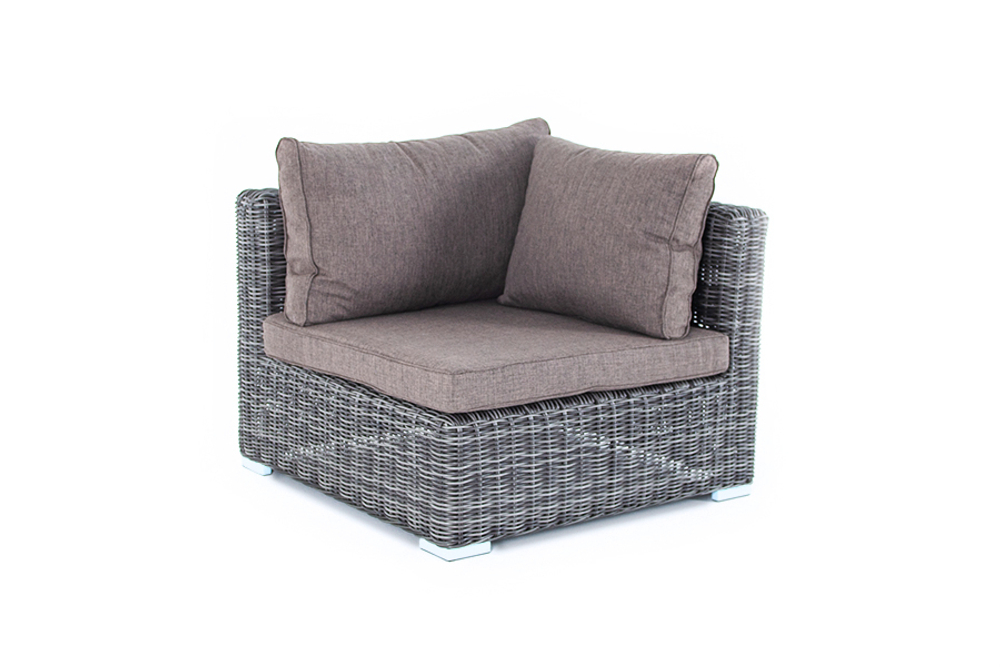 "Лунго" модуль диванный угловой с подушками, цвет графит