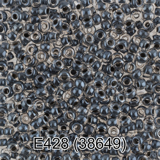 Бисер Чехия "GAMMA" круглый 5 10/0 2.3 мм E428 т.серый ( 38649 )